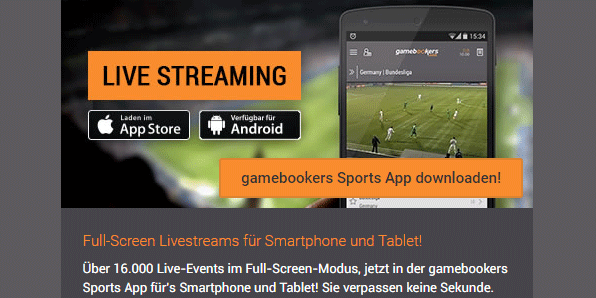 Gamebookers Sports App