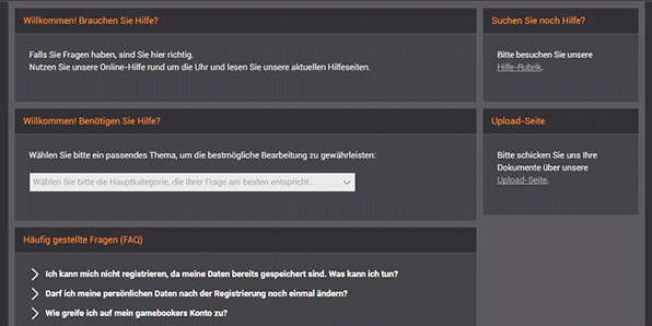 Gamebookers Kundensupport