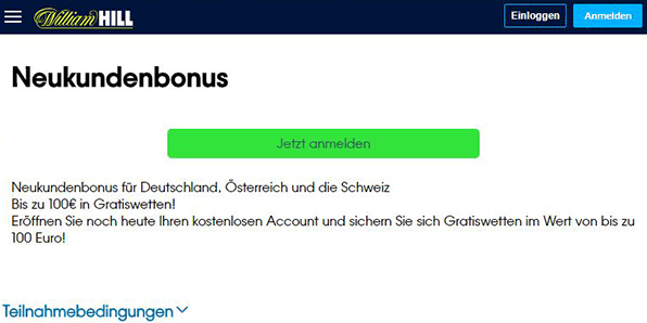 William Hill Bonus