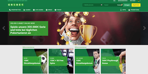 Unibet Startseite