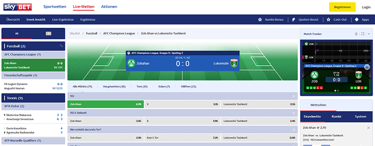 SkyBet Livewetten