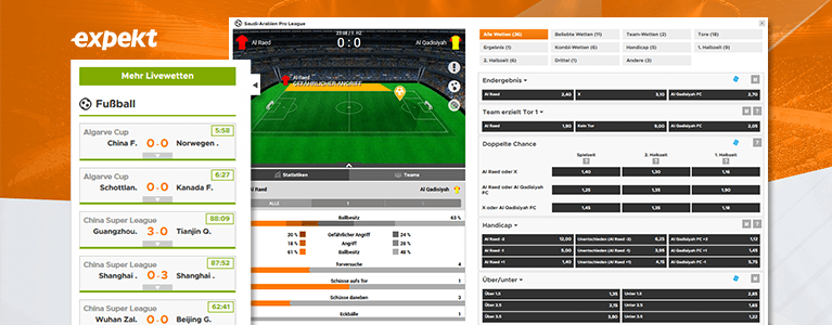 Expekt Sport Livewetten