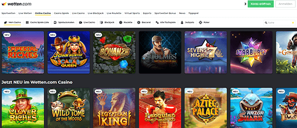 wetten.com Casino Spiele
